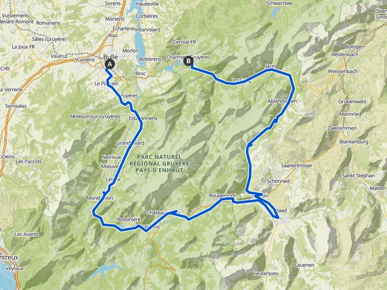 Bulle, Montbovon, Gstaad, Saanen, Jaun, Charmey 2022_07_03 tab ...